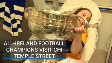 All-Ireland football champions visit CHI Temple Street