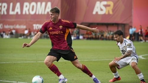 Evan Ferguson during the pre-season training match against Uni Pomezia at Centro Sportivo Fulvio Bernardini in Rome last week