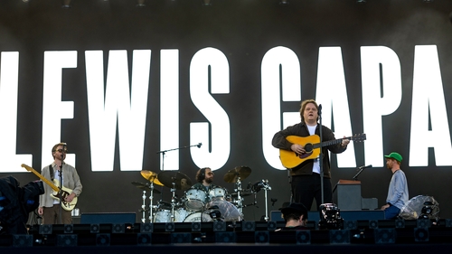 Lewis Capaldi said his drummer was in "floods of tears" during Glastonbury set