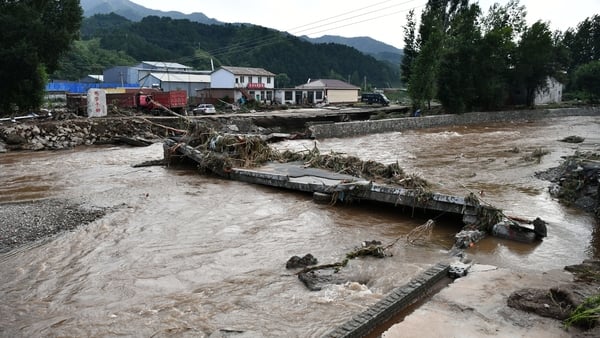 a bridge over a river