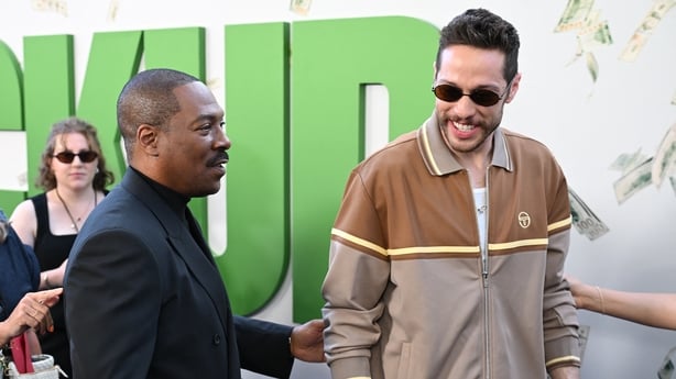 (L-R) Pete Davidson and Eddie Murphy attend the world premiere of The Pickup at Regal LA Live on 27 July, 2025 in Los Angeles, California