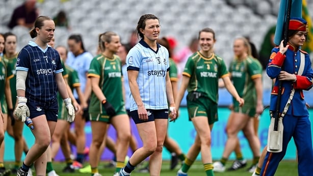 Dublin captain Leah Caffrey leads team in parade for 2025 Leinster final against Meath
