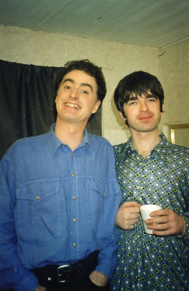 Dave Fanning with Noel Gallagher of Oasis 