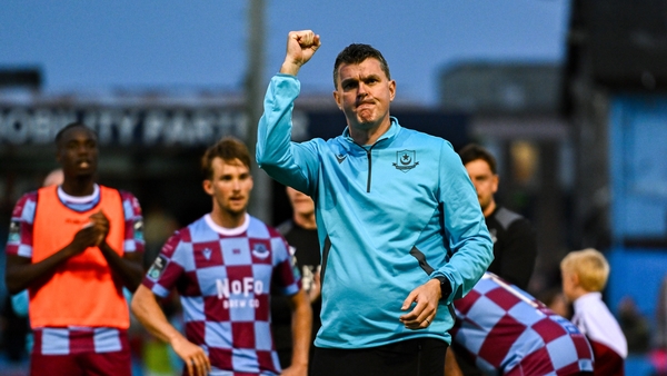 18 July 2025; Drogheda United manager Kevin Doherty after the Sports Direct Men’s FAI Cup second round match between Drogheda United and Crumlin United at Sullivan & Lambe Park in Drogheda, Louth. Photo by Tyler Miller/Sportsfile
