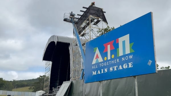 image shows the main stage of the All Together Now festival