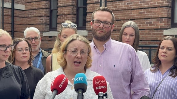 Niamh Herbert speaking outside court