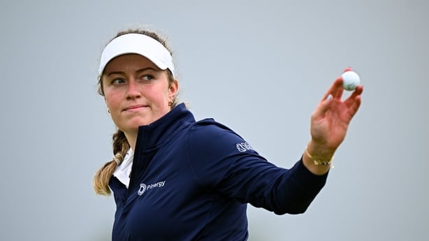 Anna Foster of Ireland completes her round during day four of the 2025 KPMG Women's Irish Open Golf Championship at Carton House Golf Club in Maynooth, Kildare.