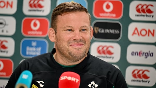 30 July 2025; Scrum coach Denis Fogarty during an Ireland Women Rugby squad media conference at the IRFU High Performance Centre in Dublin. Photo by David Fitzgerald/Sportsfile