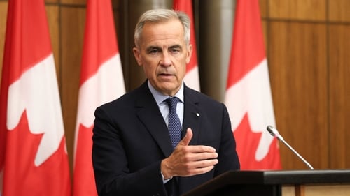 Mark Carney was speaking at a press conference this evening