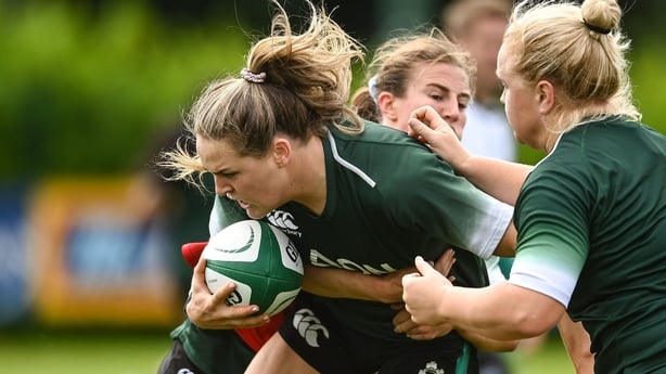 30 July 2025; Beibhinn Parsons during an Ireland Women Rugby squad training session at the IRFU High Performance Centre in Dublin. Photo by David Fitzgerald/Sportsfile