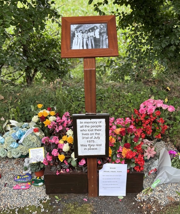 The memorial to the Miami Showband near Newry in County Down