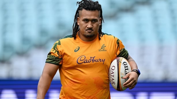 1 August 2025; Brandon Paenga-Amosa during the Australia rugby squad captain's run at Accor Stadium in Sydney, Australia. Photo by Brendan Moran/Sportsfile