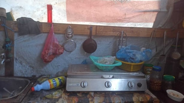 A photo of living conditions experienced by Palestinian businessman Hani Abu Akar