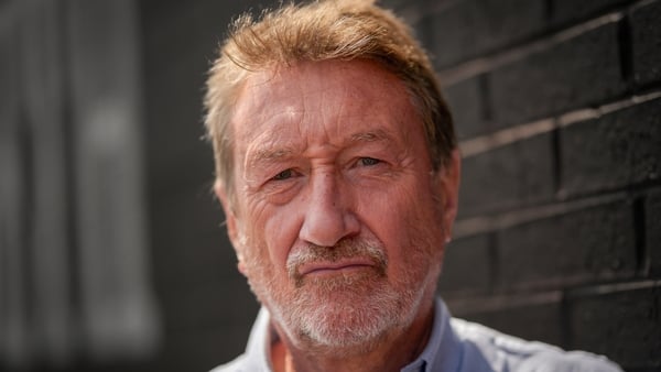 Steven Knight poses during a photocall to promote the dance theatre adaptation Peaky Blinders: The Redemption of Thomas Shelby, on 10 June, 2025 in Birmingham