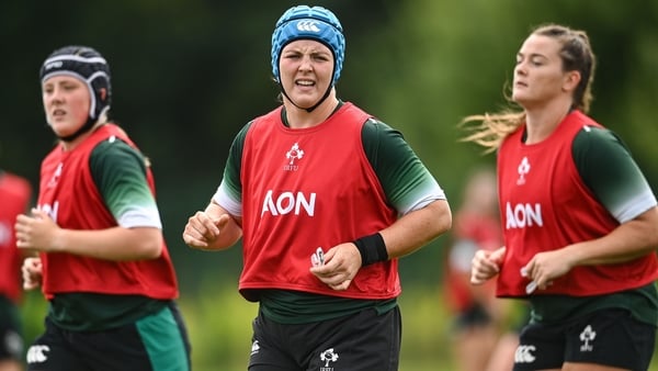30 July 2025; Brittany Hogan during an Ireland Women Rugby squad training session at the IRFU High Performance Centre in Dublin. Photo by David Fitzgerald/Sportsfile