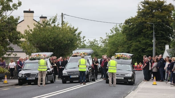 Photo shows the the Church of the Immaculate Conception, Barefield Co Clare where the funeral mass for Vanessa Whyte and her children James and Sara Whyte Rutledge.