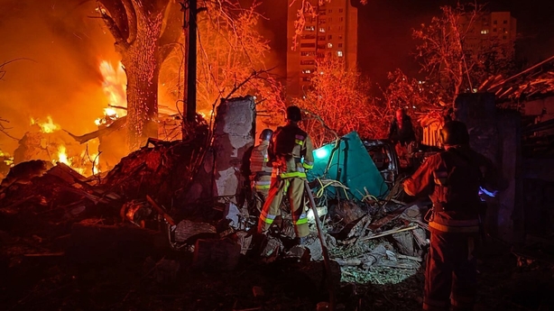 Homes were hit in a Russian missile strike on Mykolaiv (pic: State Emergency Service of Ukraine)