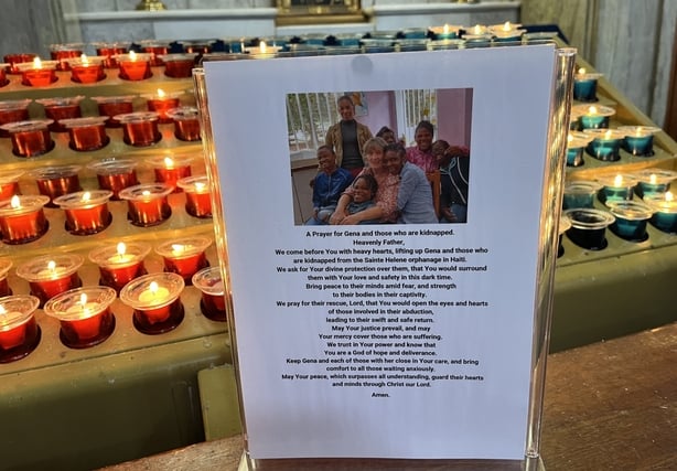 A prayer service is held for Gena Heraty in Westport