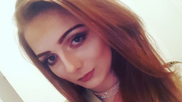 Close up of Shannon McQuillan's face against a clear background
