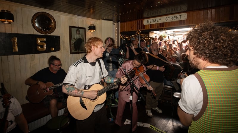Ed Sheeran performed to a packed-out pub at the Fleadh in Wexford on Tuesday night