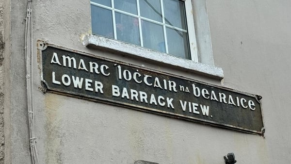 A sign on the side of a house for Lower Barrack View