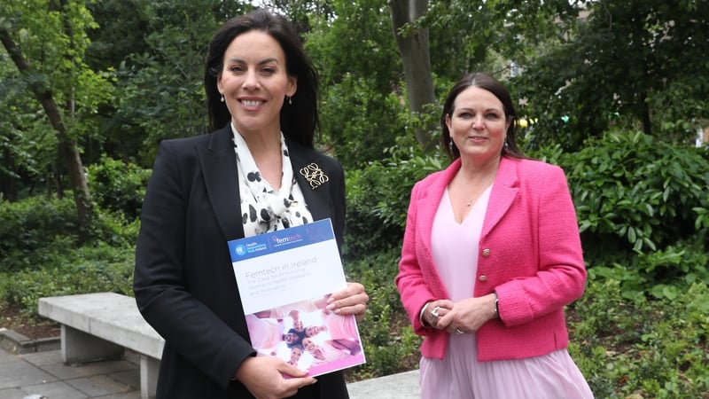 Minister for Health, Dr. Jennifer Carroll MacNeill and Dr Tanya Mulcahy Director of HIHI and founder of FemTech Ireland at the launch of the 'Femtech in Ireland' report