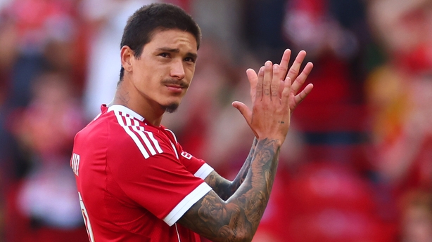 Darwin Nunez of Liverpool applauds the supporters as he leaves the field after being substituted during the pre-season friendly match between Liverpool v Athletic Club Bilbao at Anfield 