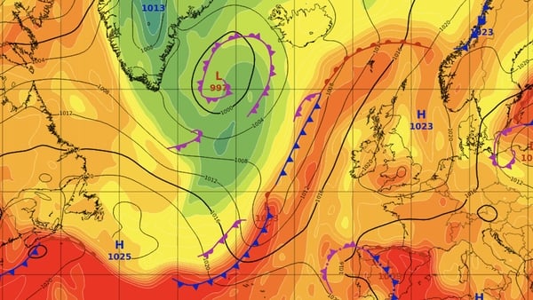 Met Éireann weather map 11/7/2025