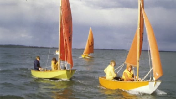 Participants in the Mirror Class Dinghy Junior Championship of Ireland in Wexford Harbour, 1975.