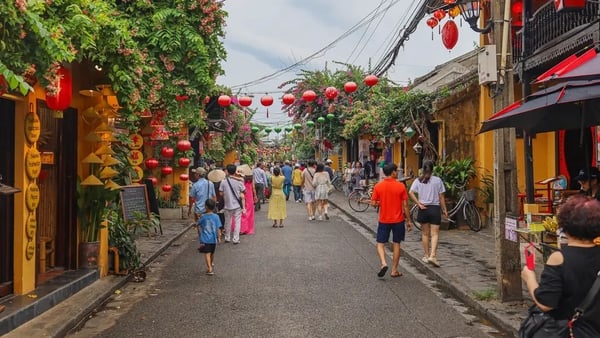 People walking around Hội An