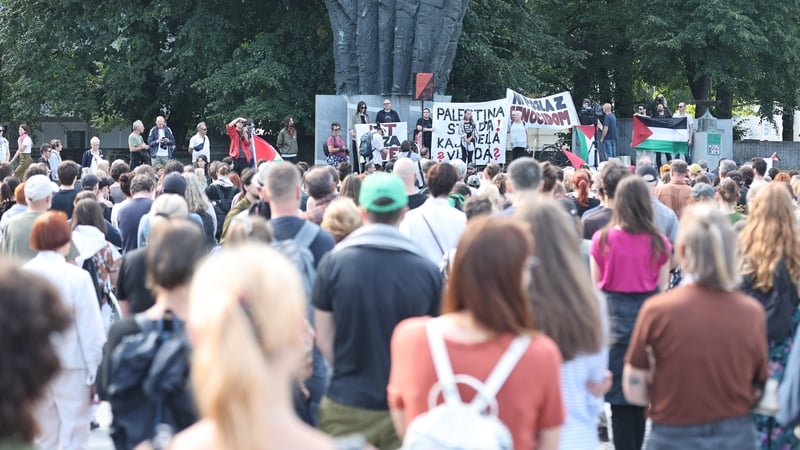 A demonstration was held in the Slovenian capital Ljubjana to draw attention to the worsening humanitarian situation in Gaza