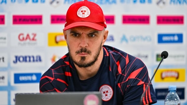 5 August 2025; Shelbourne head coach Joey O'Brien during a Shelbourne press conference at HNK Rijeka Stadium Rujevica in Croatia. Photo by Igor Kupljenik/Sportsfile