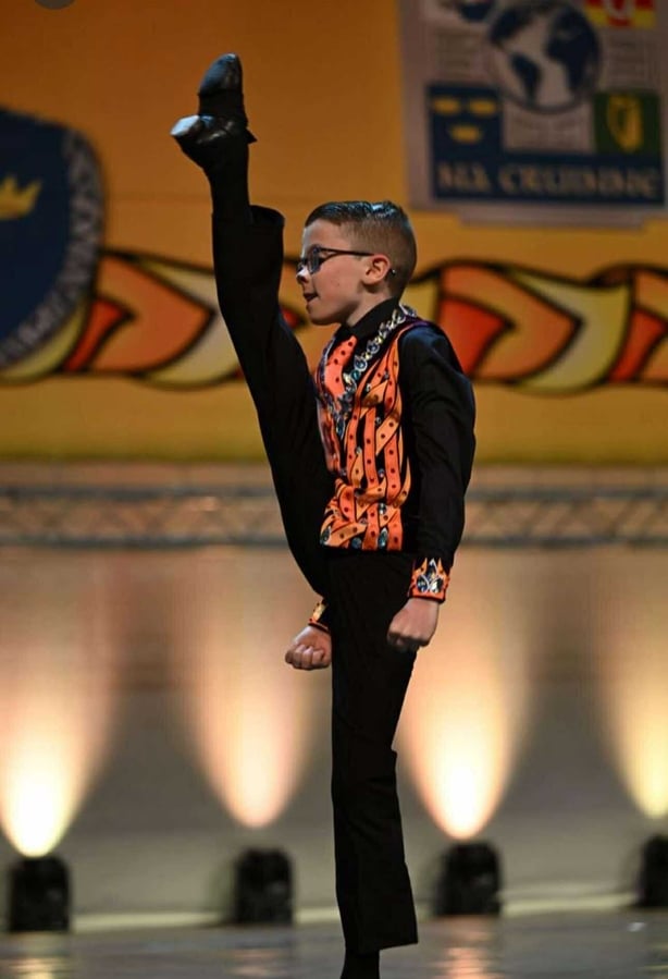 Junior boy dancing
