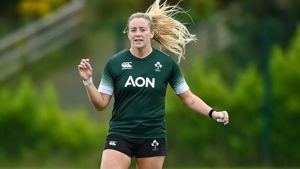 6 August 2025; Stacey Flood during an Ireland Women Rugby squad training session at the IRFU High Performance Centre in Dublin. Photo by David Fitzgerald/Sportsfile