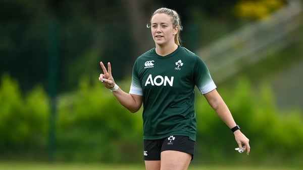 6 August 2025; Stacey Flood during an Ireland Women Rugby squad training session at the IRFU High Performance Centre in Dublin. Photo by David Fitzgerald/Sportsfile