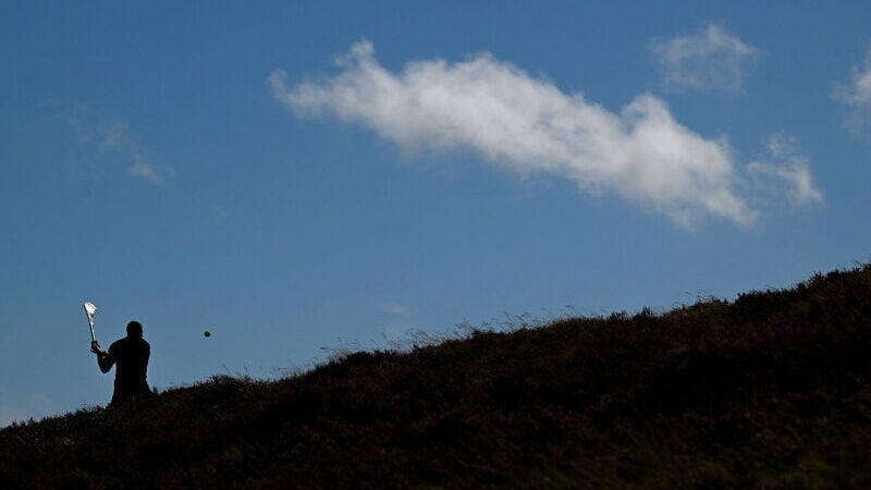 Tipperary's Brendan Cummins competing in the 2025 M. Donnelly GAA Poc Fada All-Ireland Finals at Annaverna Mountain in the Cooley Peninsula, Co Louth. Photo: Piaras Ó Mídheach/Sportsfile via Getty Images
