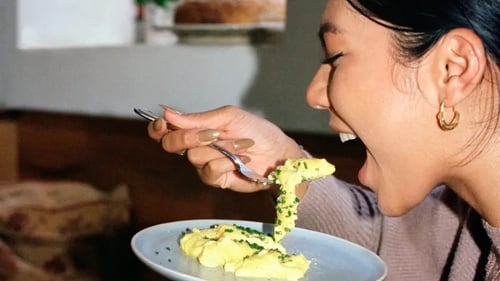 The vegan egg is said to scramble like a chicken egg (Eat Just, Inc./PA)