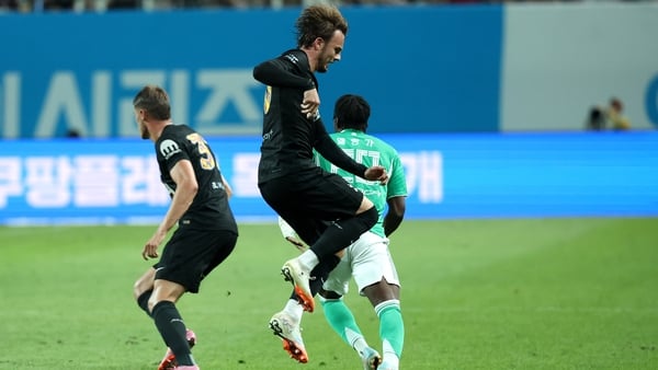 James Maddison of Tottenham Hotspur reacts