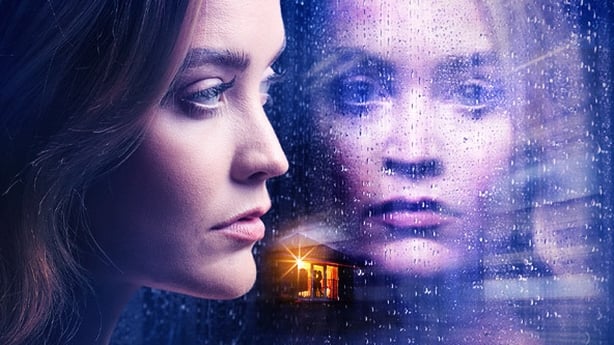 Laura Whitmore and her reflection in The Girl on the Train
