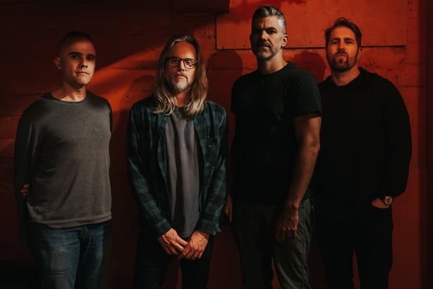 Landscape shot of heavy metal band between the buried and me 