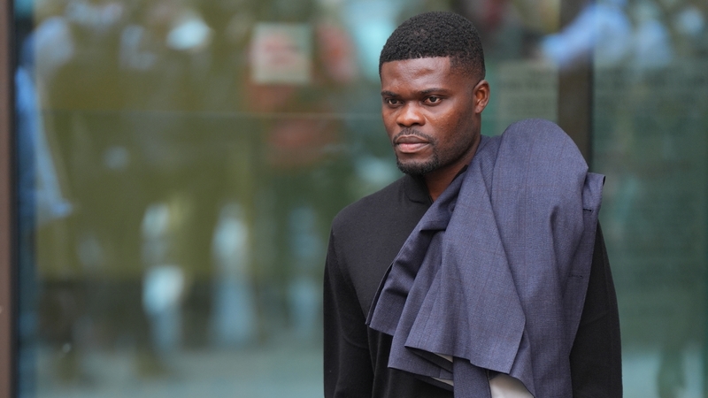 Former Arsenal footballer Thomas Partey departs London's Westminster Magistrates' Court