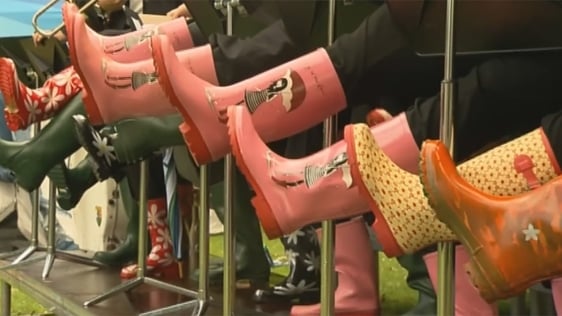 The RTÉ Concert Orchestra don wellington boots to promote their Electric Proms performance at the 2…