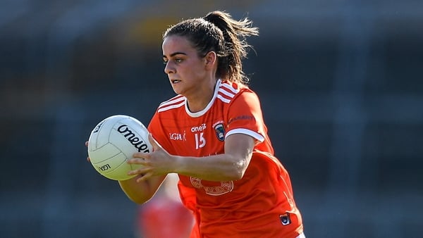 17 July 2021; Alexandra Clarke of Armagh during the TG4 All-Ireland Senior Ladies Football Championship Group 2 Round 2 match between Armagh and Cavan at St Tiernach's Park in Monaghan. Photo by Ben McShane/Sportsfile