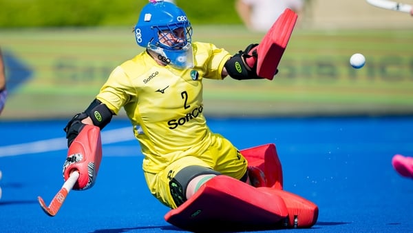 Ireland goalkeeper Lizzy Murphy v Netherlands