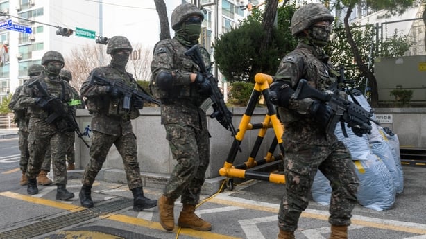 Soldiers of south korea military on exercise