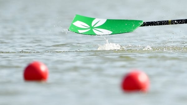 9 September 2018; A general view of an Ireland oar during the Women's Pair heat event on day one of the World Rowing Championships in Plovdiv, Bulgaria. Photo by Seb Daly/Sportsfile