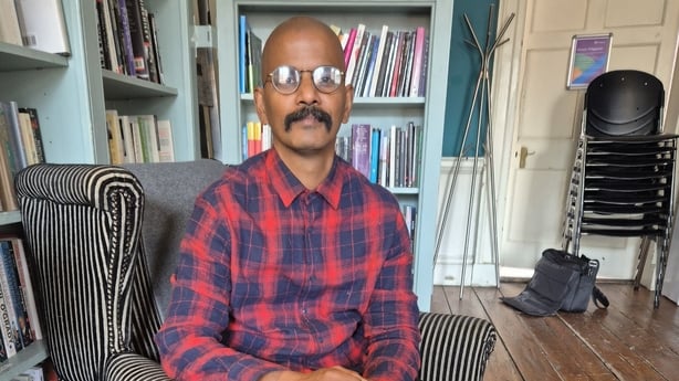 Pradeeep Mahadeshwar speaking to RTÉ