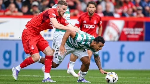 Adam Idah in action against Aberdeen