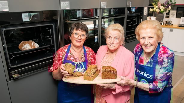 Mary D'Arcy National President ICA, Eileen Brennnan National Ploughing Association, Anna May McHugh Managing Director and Secretary National Ploughing Association pictured at the launch of the 2025 National Brown Break baking competition, sponsored by Euronics and supported by NPA and ICA.