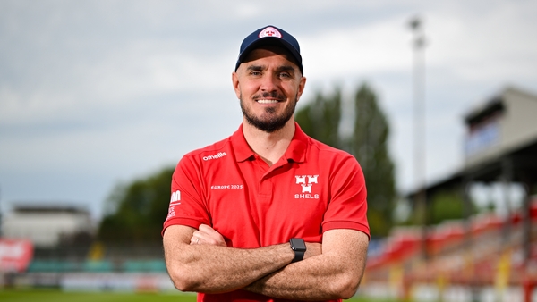 11 August 2025; Head coach Joey O'Brien poses for a portrait during a Shelbourne Media Conference at Tolka Park in Dublin. Photo by Stephen McCarthy/Sportsfile